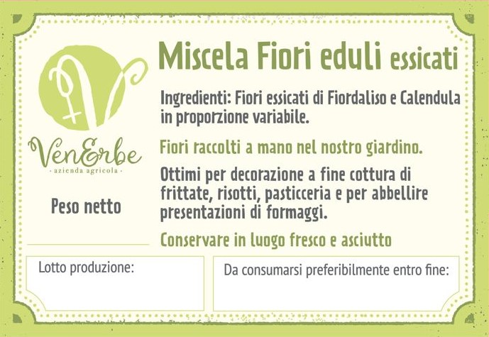 miscela fiori eduli essicati